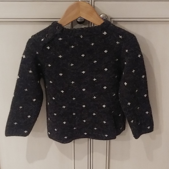 Zara Gray and White Polar Bear Sweater Size 12-18M - Picture 2 of 11